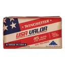 Winchester USA Valor 45 ACP 230 Grain Full Metal Jacket Ammo - Box of 100 - Winchester