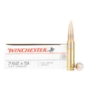 Winchester 7.62x51mm NATO 147gr Full Metal Jacket Ammo - Box of 20 - Winchester