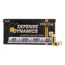 Fiocchi Defense Dynamics 45 ACP 200gr JHP - Box of 50 - Fiocchi