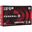 Federal American Eagle 5.56 NATO 55gr FMJ Ammo - Box of 20 - Federal Ammunition