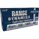 Fiocchi Range Dynamics 9mm 100gr FRANGIBLE Ammo - Box of 50 - Fiocchi