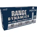 Fiocchi Range Dynamics 40 S&W 170gr FMJTC Ammo - Box of 50 - Fiocchi