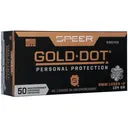 Speer Gold Dot 9mm Luger +P 124gr GDHP Ammo - Box of 50 - Speer