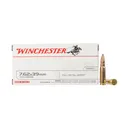 Winchester USA White Box 7.62x39 123gr FMJ Ammo - Box of 20 - Winchester