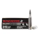 Winchester Ballistic Silvertip 243 Win 95gr Rapid Controlled Expansion Polymer Tip Ammo - Box of 20 - Winchester