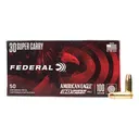 Federal Ammunition 30 Super Carry 100gr FMJ Ammo - Box of 50 - Federal Ammunition