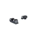 Trijicon Suppressor/Optic Height MOS Sight Set - White Front/Rear with Green Lamps - For Glock 42/43/43X/48 MOS - Trijicon