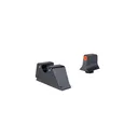 Trijicon HD XR Suppressor/Optic Height Night Sight Set MOS Rear - Orange Front Outline - Fits Glock 17/19/22/23/24/26/27/31/34/45 - Trijicon