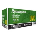 Remington UMC 5.56x45mm NATO 62gr M855 FMJ Ammo - Box of 150 - Remington
