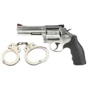 Smith & Wesson 686-6 Plus .357 Magnum Revolver - Stainless - 4" - With FREE S&W M100 Nickel Handcuffs - QUALIFIED INDIVIDUALS ONLY - Smith and Wesson