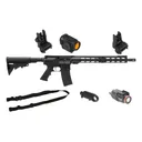 Anderson Manufacturing Utility Pro 5.56 AR-15 Rifle - 16" with Primary Arms SLx Advanced Push Button Micro Red Dot Sight - Gen II, Magpul MS1 Sling - Black, Streamlight TLR RM 1 Compact Rail Mount Light - 500 Lumen - Black, and Magpul MBUS 3 Sights - Anderson Manufacturing