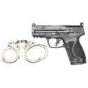 Smith & Wesson M&P 2.0 Compact 9mm Pistol - Optic Ready - Night Sights - 3.6" - With FREE S&W M100 Nickel Handcuffs - QUALIFIED INDIVIDUALS ONLY - Smith and Wesson