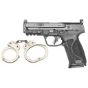 Smith & Wesson M&P 2.0 Compact 9mm Pistol - 10 Round MA Compliant - 4.25" - With FREE S&W M100 Nickel Handcuffs - QUALIFIED INDIVIDUALS ONLY - Smith and Wesson