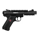 Ruger MKIV Tactical 22LR 4.4" Pistol With Threaded Barrel and Two 10 Round Magazines - Black Oxide - Ruger