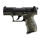 Walther P22 Q Military .22 LR Rimfire Pistol - 3.42" - OD Green - 1x 10rd Mag - Walther