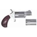 North American Arms Mini Convertible Revolver 22lr/22mag - 1 1/8" - Stainless - Wood Grip - Lanyard Ring - North American Arms