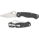 Spyderco Paramilitary 2 Folding Knife with G-10 Handle - Dark Gray/Black - Spyderco