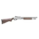 Legacy Sports International Citadel Mariner 12 Gauge Pump Action Shotgun - Nickel/Wood - 18.5" - Legacy Sports International