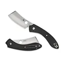 Spyderco Roc Cleaver 3.07" Folding Knife - Plain Edge - G-10 Black - Spyderco