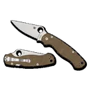 Spyderco Para Military 2 CPM Cru-Wear Blade with Micarta Handle - Brown - Spyderco