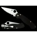 Spyderco Paramilitary 2 Folding Knife with Serrated Blade - Black - Spyderco