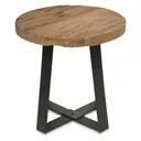 Nest Home Collection Reclaimed Wood Distressed End Table Round - Nest Home Collection