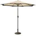 CASTLECREEK 9' Two-Tone Deluxe Market Patio Umbrella Khaki/Black - Castlecreek