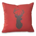 Wooded River Deer Silhouette Decorative Pillow - Wooded River