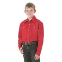 Wrangler Boy's Cowboy Cut Western Snap Shirt - Wrangler