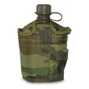 Mil-Tec Plastic Canteen with Woodland Camo Cover - Mil-Tec