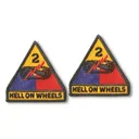 U.S. Military Surplus 2nd Armored Division Class A Patches 2 Pack New - Mil-Tec