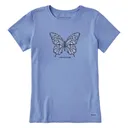 Life is Good Women's Ditsy Floral Butterfly Crusher Tee - Life Is Good