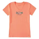 Life is Good Women's Lakeside Campsite Crusher Vee Short Sleeve T-Shirt - Life Is Good