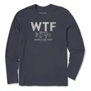 Life is Good Men's WTF Line Drawing Bass Long-sleeve Crusher Tee - Life Is Good