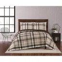 Truly Soft Paulette Plaid Taupe Quilt Set - Truly Soft
