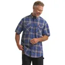 Wrangler RIGGS Workwear Men's Foreman Plaid Short Sleeve Shirt - Wrangler