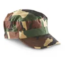 Italian Military Surplus Woodland Camo Patrol Caps 3 Pack New - Surplus