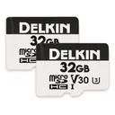 Delkin Devices Hyperspeed UHS-I (U3/V30) microSD Memory Card 2 Pack - Delkin