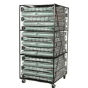 Blantex XM-6 Extra Wide Folding Steel Cots with Cart 15 Pack - Blantex