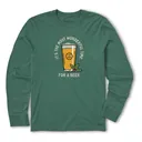 LIfe is Good Men's Time for a Beer Long-Sleeve Crusher Tee - Life Is Good