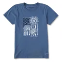 Life Is Good Women's Sunflower Flag Crusher T-Shirt - Life Is Good