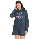 Life Is Good Women's Good Vibes Fleece Hoodie - Life Is Good