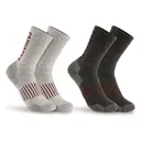 Carhartt Men's Wool Blend Midweight Logo Crew Socks 2 Pairs - Carhartt