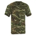 Military Style Woodland Camo Short Sleeve T-shirt - Surplus