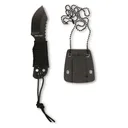 Mil-Tec 4" Paracord Neck Knife with Chain Black - Mil-Tec