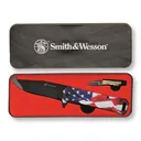 Smith & Wesson America's Heroes Folder Pocket Knife Combo with Bullet Knife in Gift Tin - Smith & Wesson