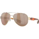 COSTA South Point 580G Silver Mirror Polarized Sunglasses | Rose Gold & Tortoise Frames - Costa
