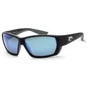 COSTA Tuna Alley 580G Blue Mirror Polarized Sunglasses | Matte Black Frame - Costa Del Mar