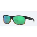 COSTA Half Moon 580G Green Mirror Polarized Sunglasses | Black Tortoise Frames - Costa Del Mar