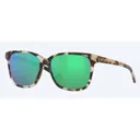 COSTA May 580G Green Mirror Polarized Sunglasses | Shiny Tiger Frames - Costa